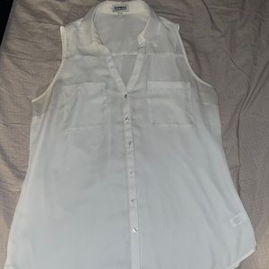 Express White Button Down Size L